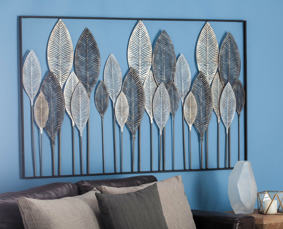 Cole & Grey Metal Leaf Wall Décor & Reviews Wayfair